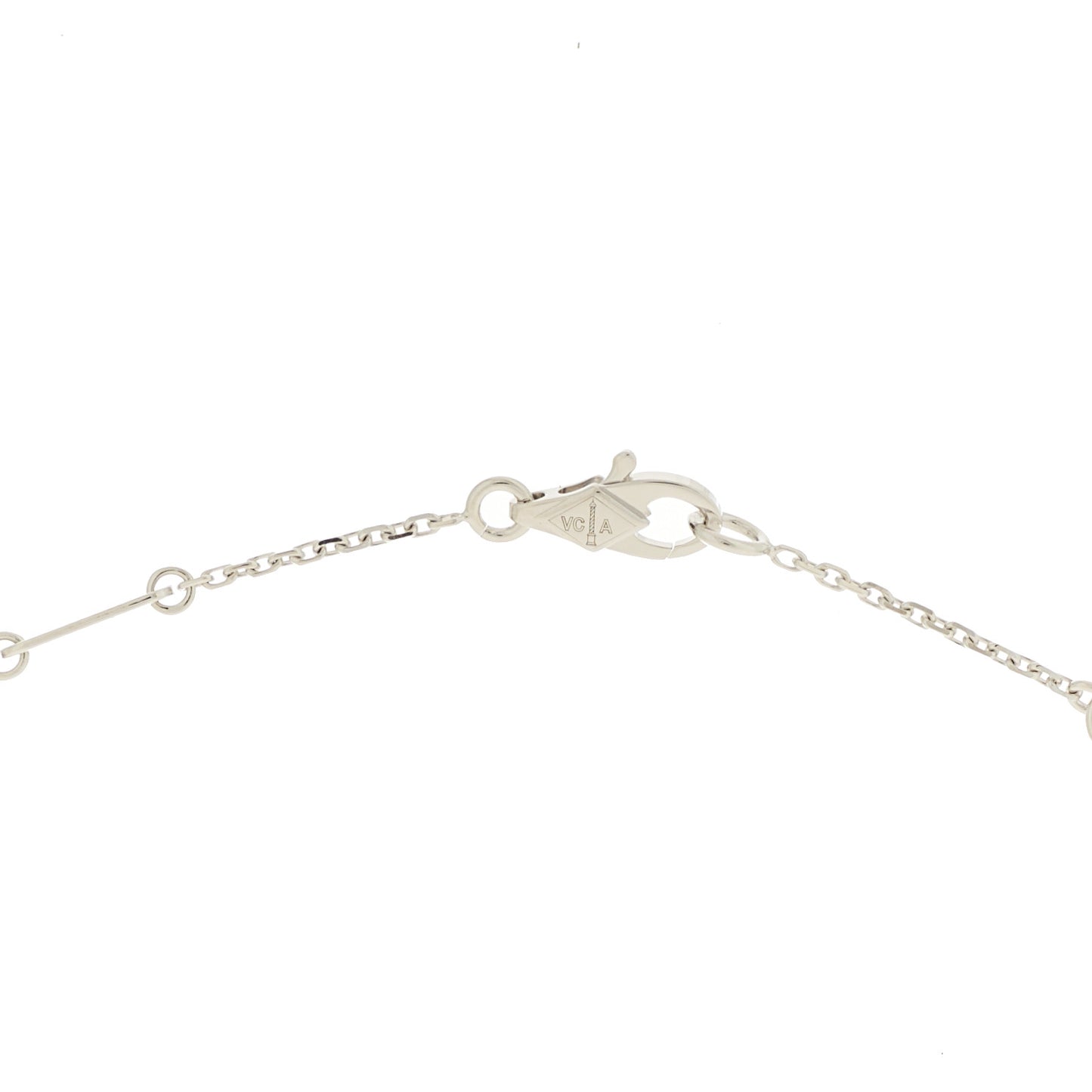 18K White Gold Turquoise Sweet Alhambra Butterfly Pendant Necklace