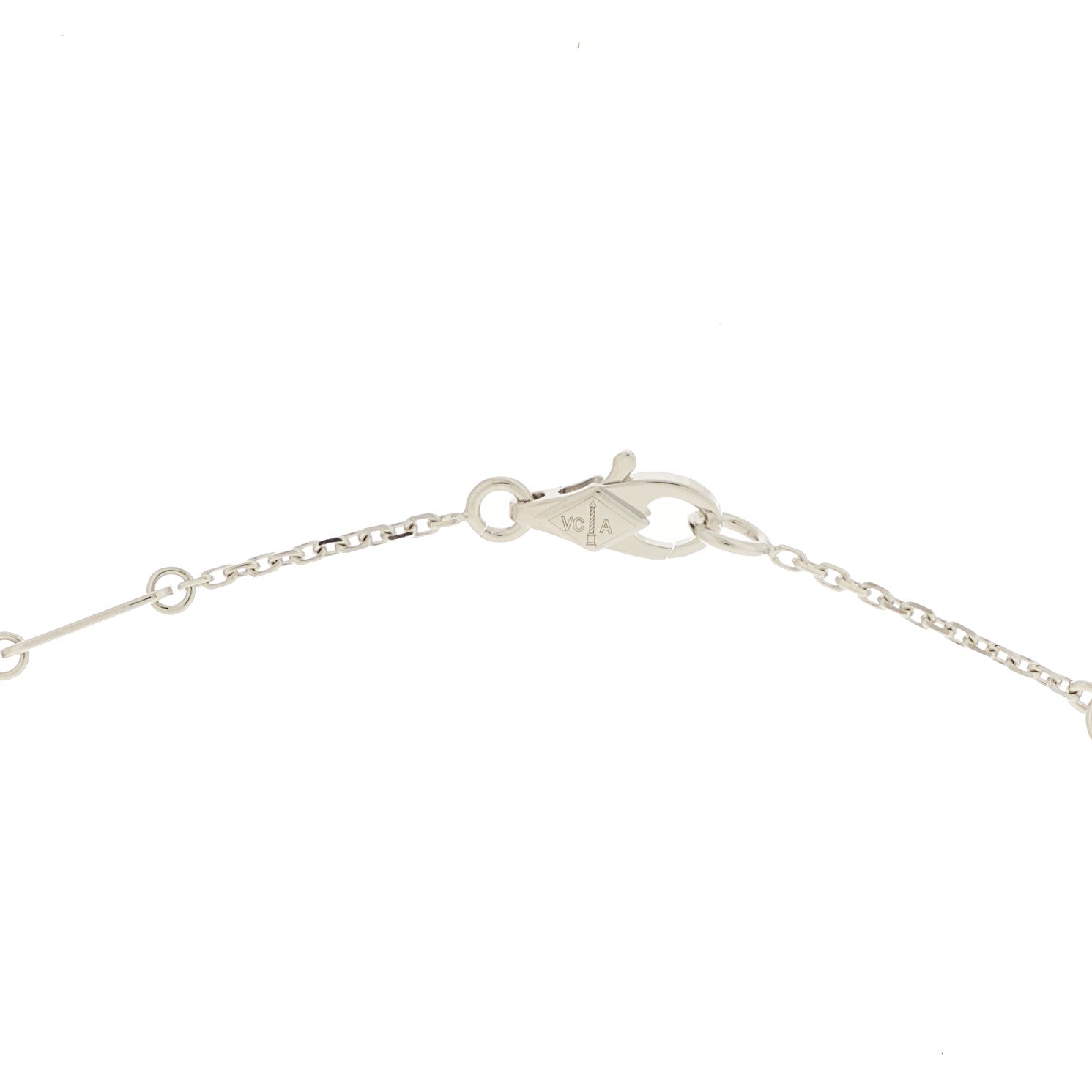 Van Cleef & Arpels 18K White Gold Turquoise Sweet Alhambra Butterfly Pendant Necklace 4 of 8