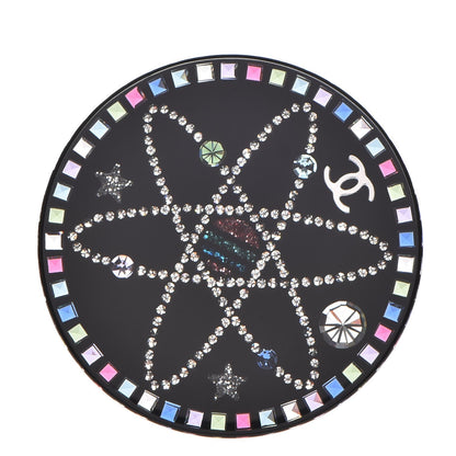Chanel Glittered Resin Strass Brooch Black Pink 1 of 6