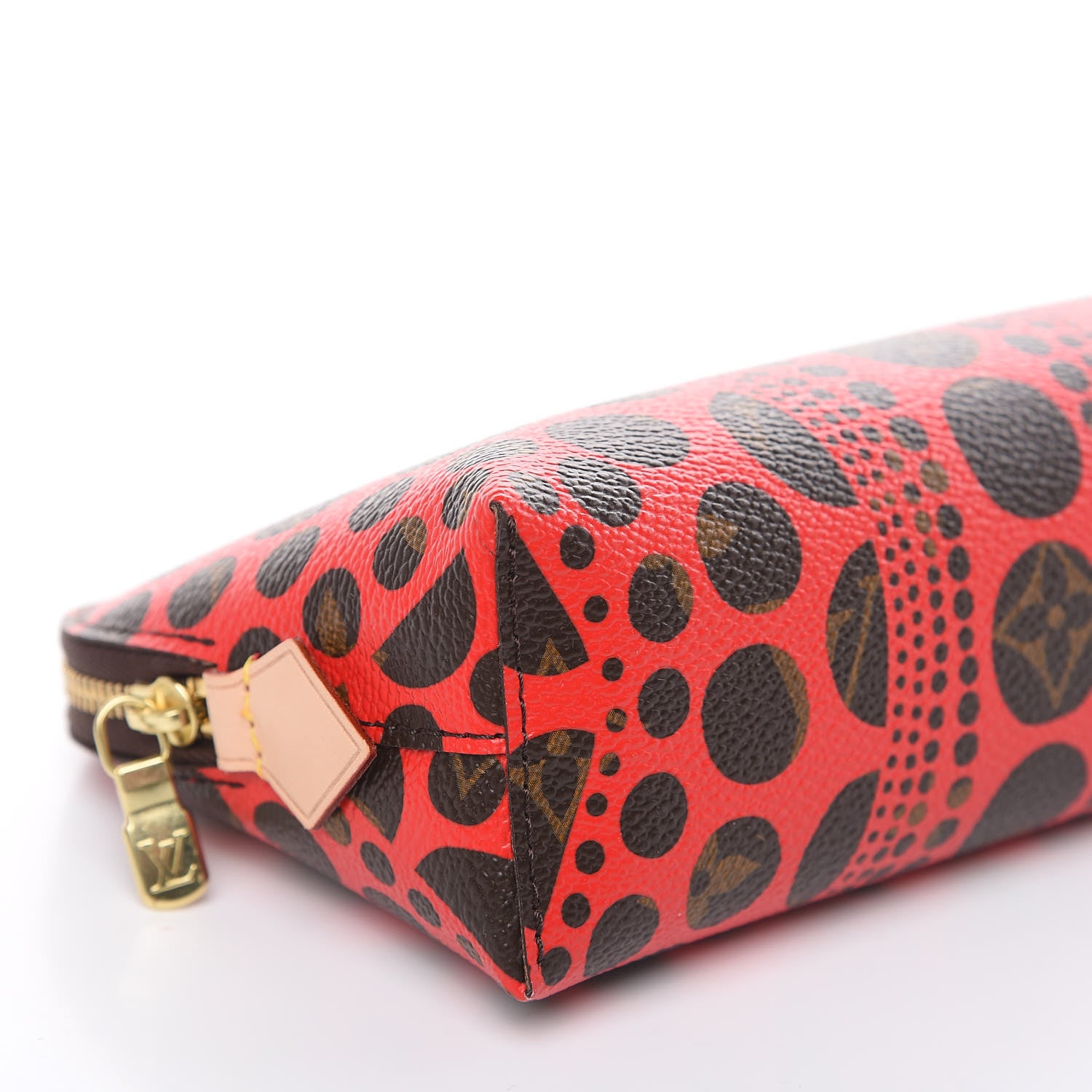 Louis Vuitton Monogram Kusama Pumpkin Dots Cosmetic Pouch Red 7 of 8
