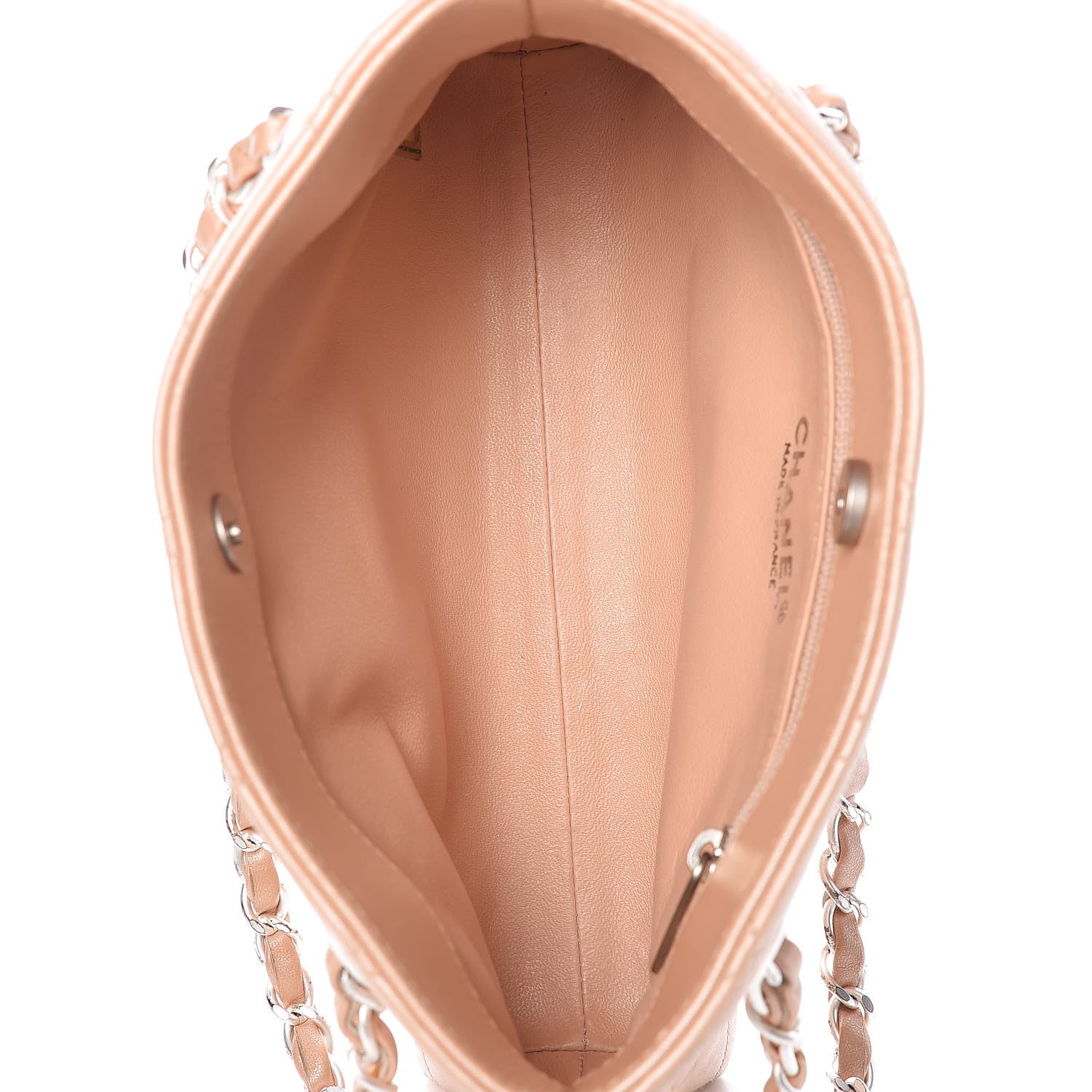 Chanel Lambskin Quilted Pochette Beige Clair 5 of 17