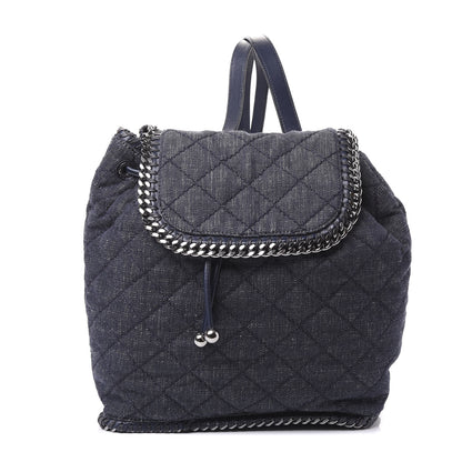 Stella McCartney Denim Quilted Falabella Backpack Blue 1 of 9