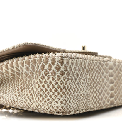 Chanel Snakeskin Medium Double Flap Beige 9 of 10