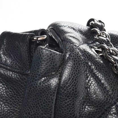 Chanel Glazed Caviar Quilted Stretch Spirit Messenger Bag Blue 11 of 16