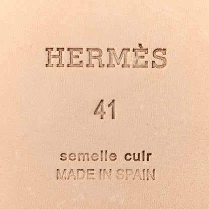 Hermes Calfskin Antigua Espadrille Sandals 41 Naturel Safari 6 of 8