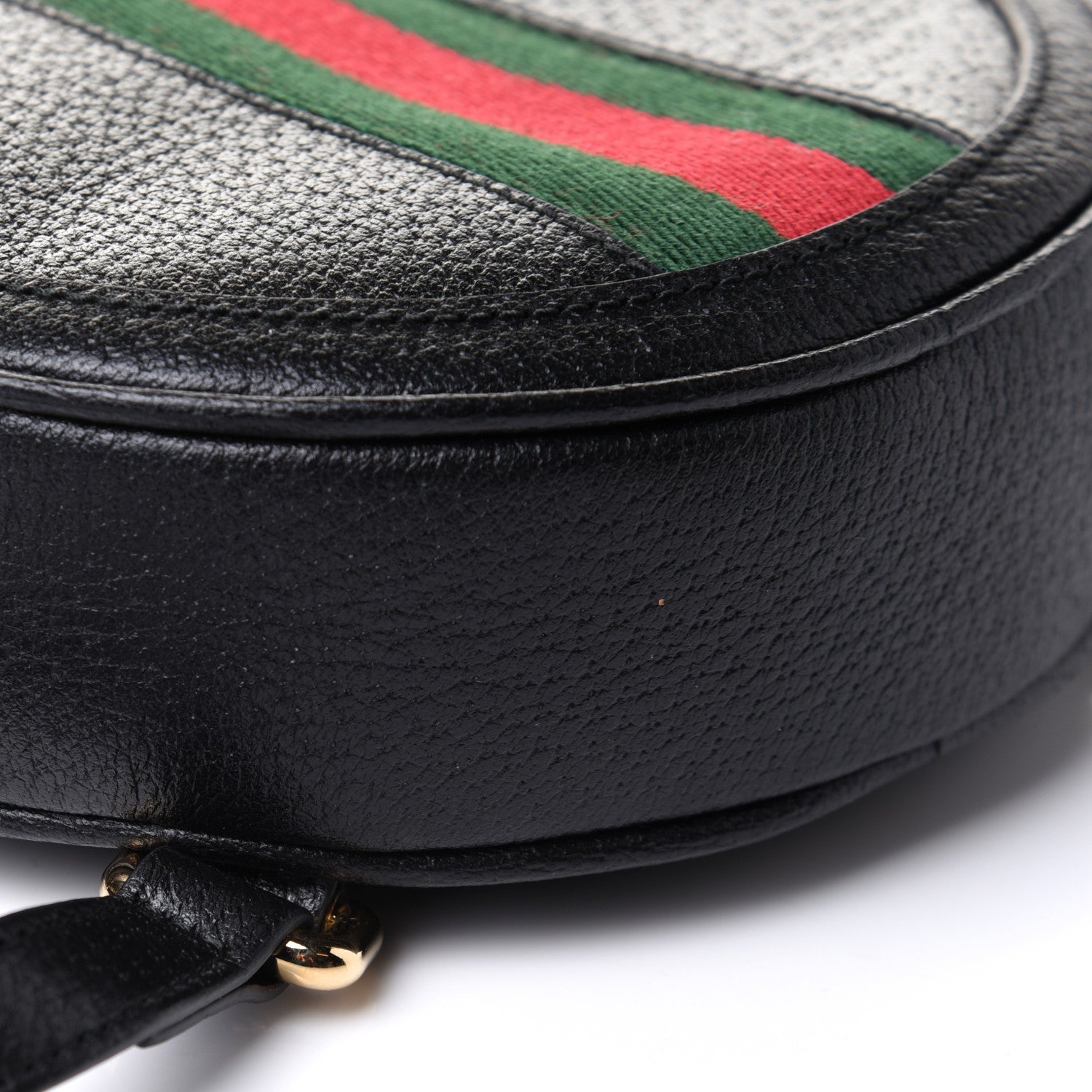 Gucci Grained Calfskin Web Mini Ophidia Round Backpack Black 8 of 10