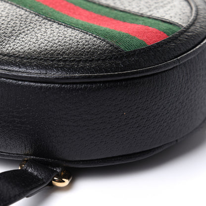 Gucci Grained Calfskin Web Mini Ophidia Round Backpack Black 8 of 10