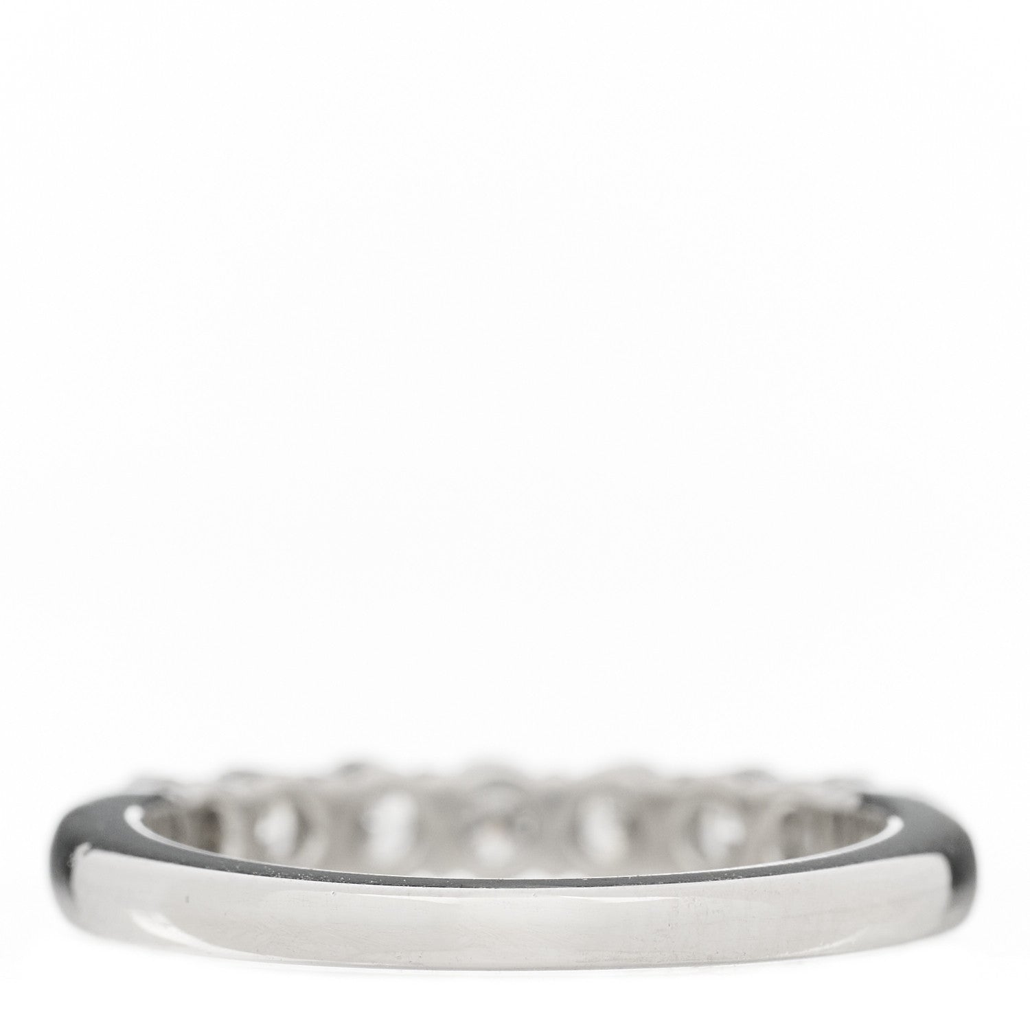 Tiffany Platinum Diamond 3mm Embrace Half Circle Band Ring 49 5 3 of 5