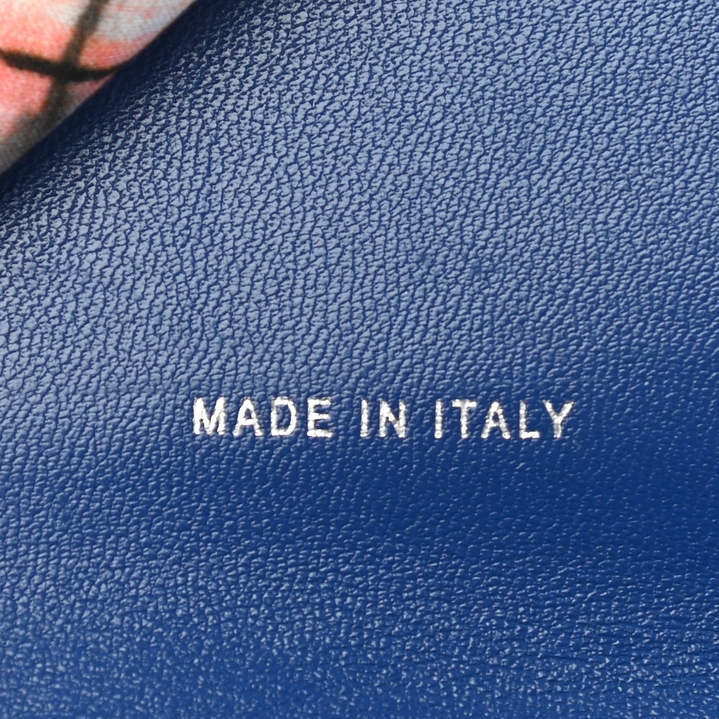 Calfskin Stitched Fancy CC Compact Flap Wallet Blue