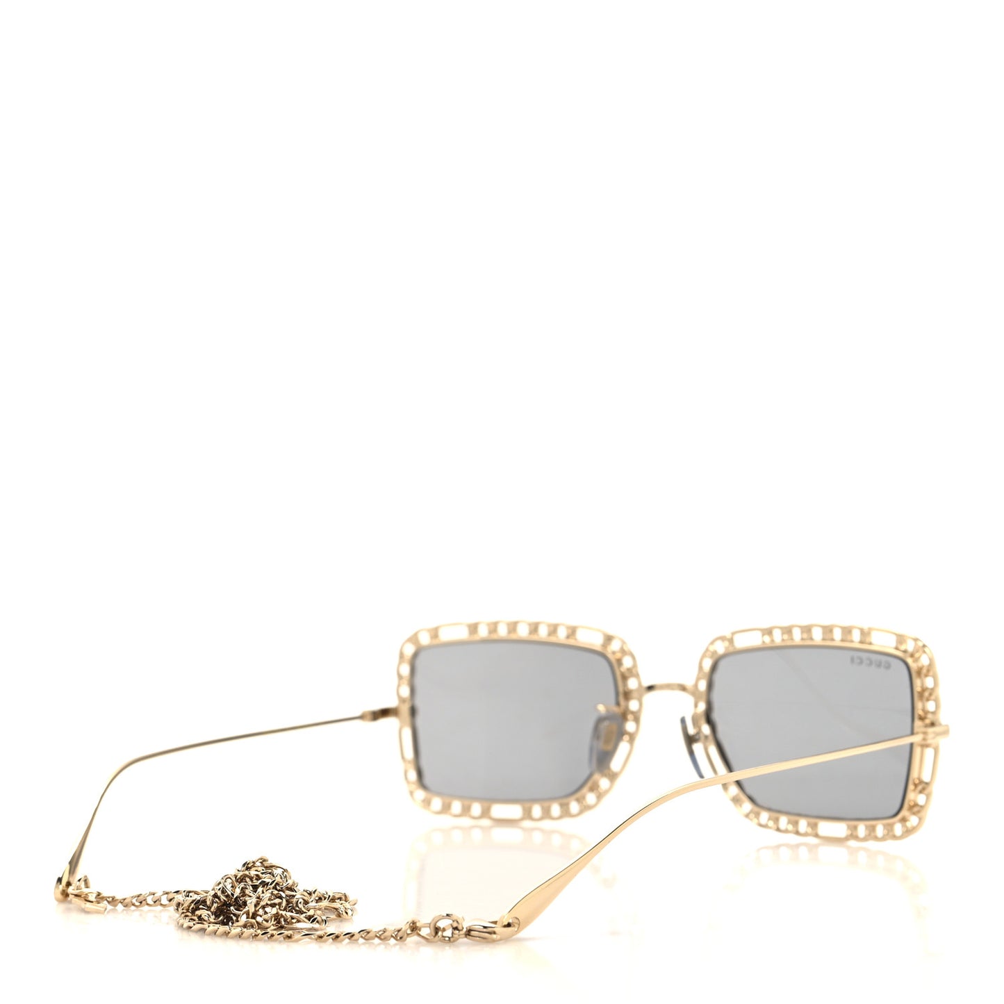 Rectangle Chain Sunglasses GG1112S Gold