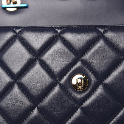 Chanel Lambskin Quilted Medium Trendy CC Flap Dual Handle Bag Navy Blue 14 of 14
