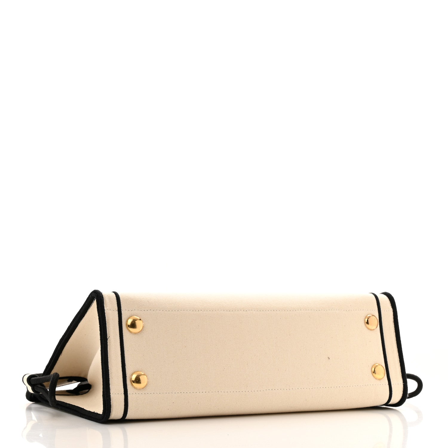 Fendi Canvas Logo Medium Shopping Tote Grezzo Black 4 of 13