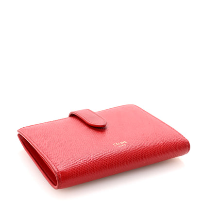 Celine Grained Calfskin Medium Multifunction Strap Wallet Coquelicot 4 of 8