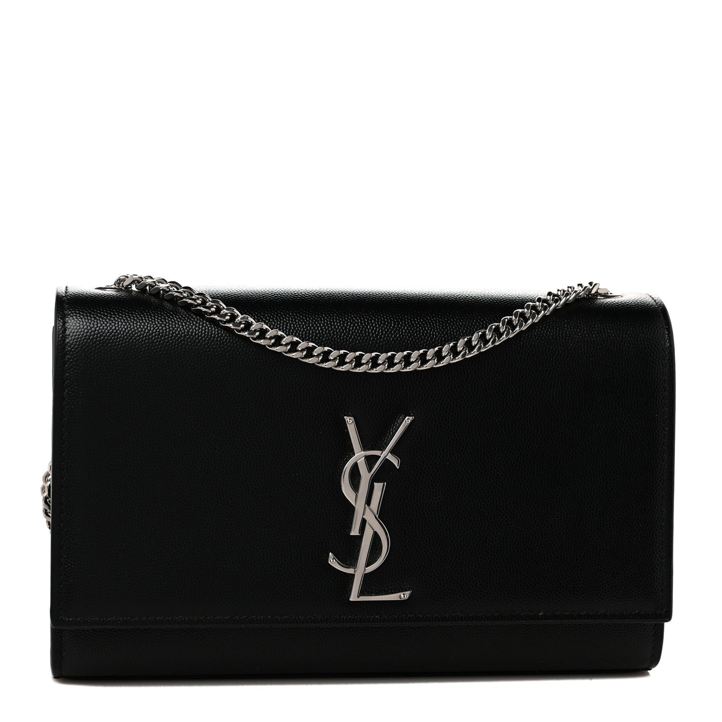 Grain De Poudre Medium Classic Monogram Kate Satchel Black