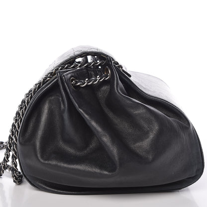 Chanel Lambskin Chocolate Bar Accordion Mademoiselle Flap Black 22 of 25