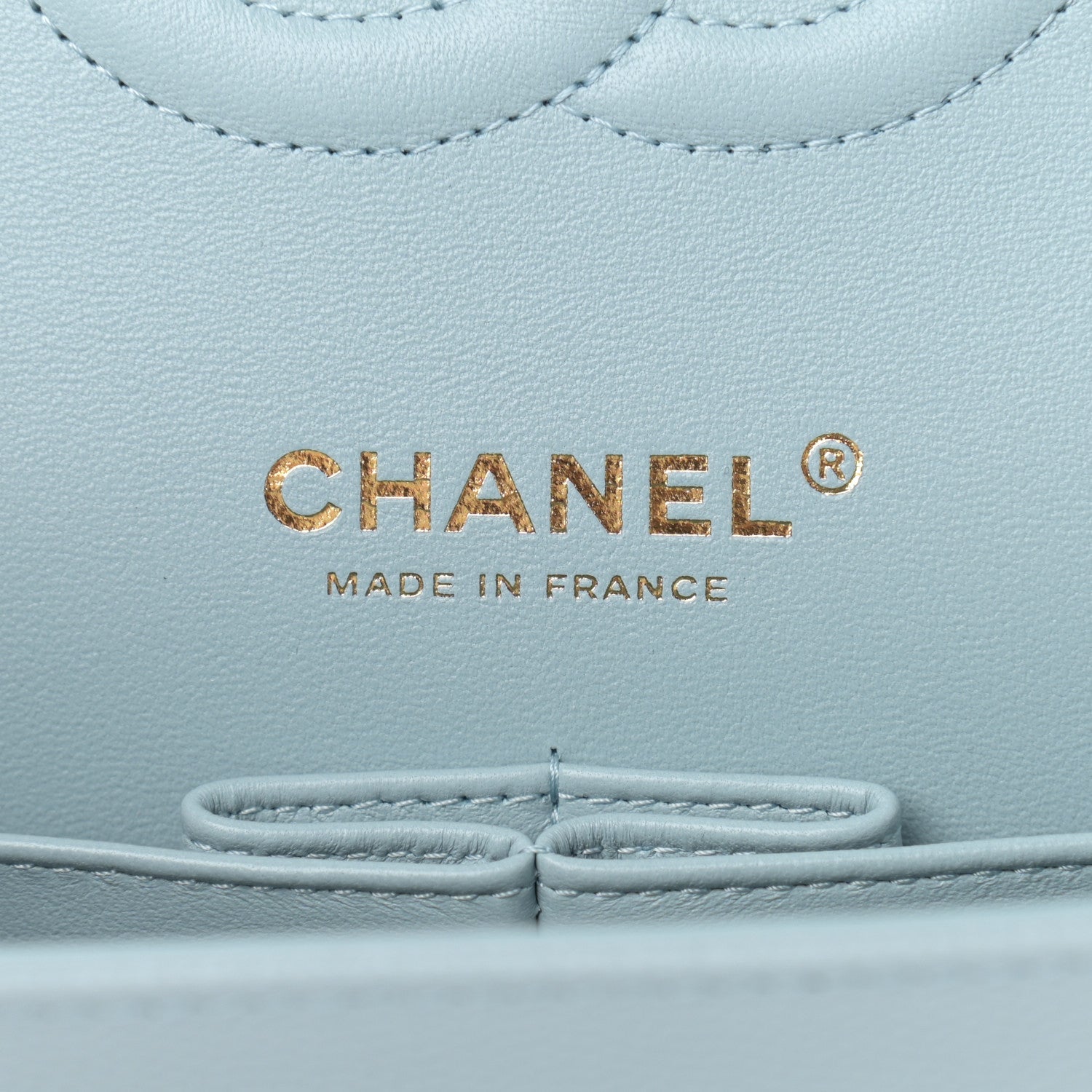 Chanel Caviar Quilted Medium Double Flap Light Blue 5 of 10