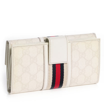 Gucci GG Plus Web Bach Continental Wallet White 3 of 8