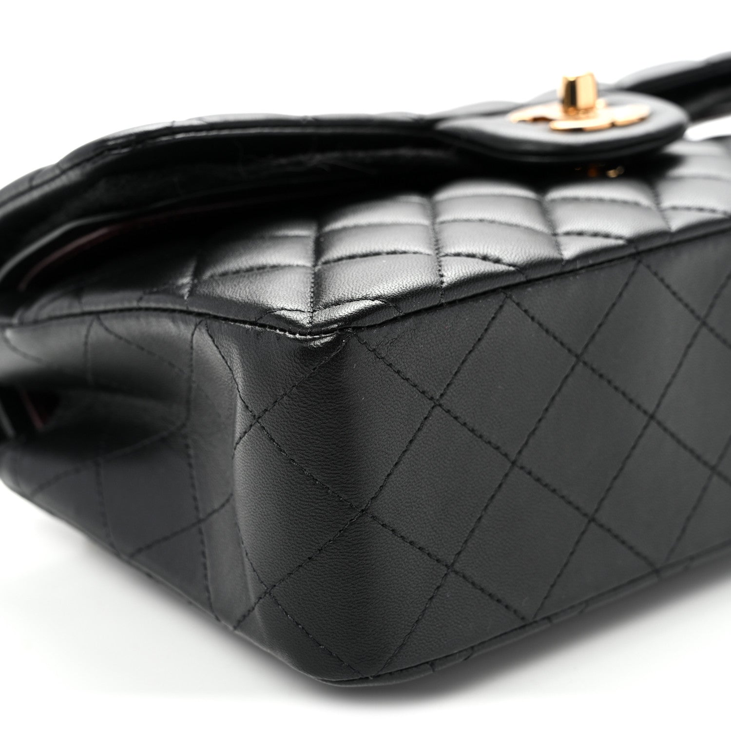 Chanel Lambskin Quilted Small Double Flap Black 9 of 10