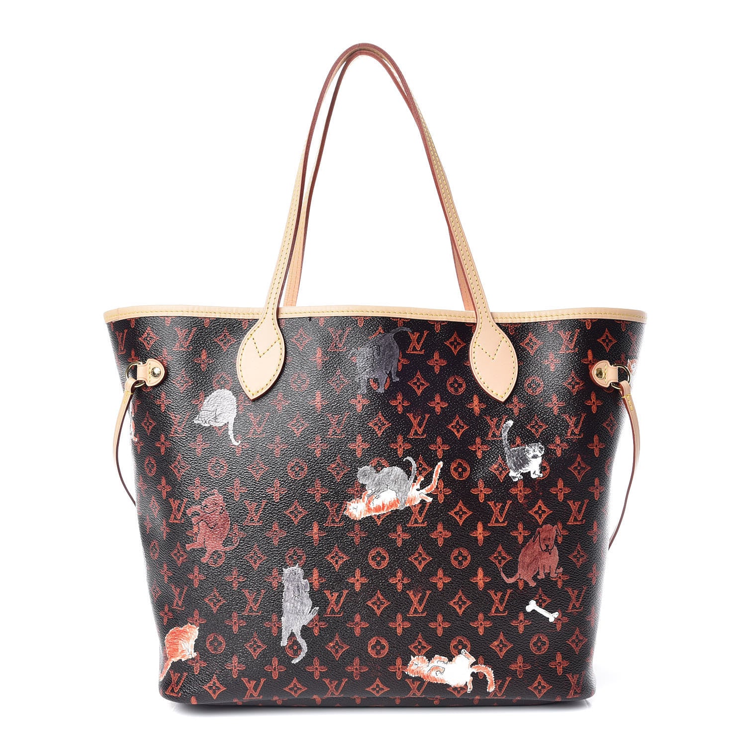 Louis Vuitton Catogram Neverfull MM Marron 3 of 10