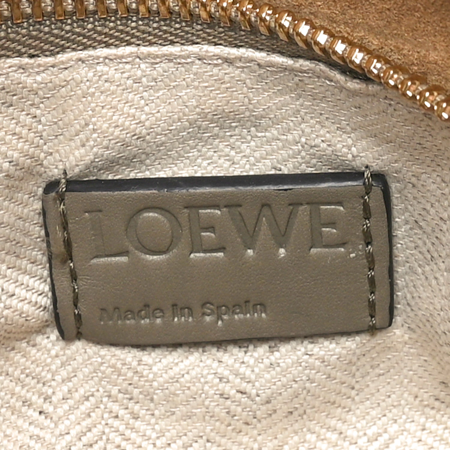 Loewe Calfskin Small Puzzle Edge Bag Laurel Green Light Oat 6 of 10