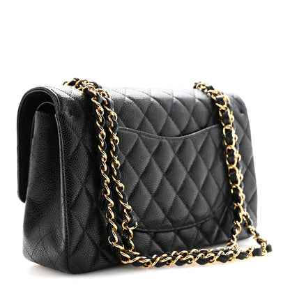 Chanel Caviar Quilted Medium Double Flap Black 2 of 12