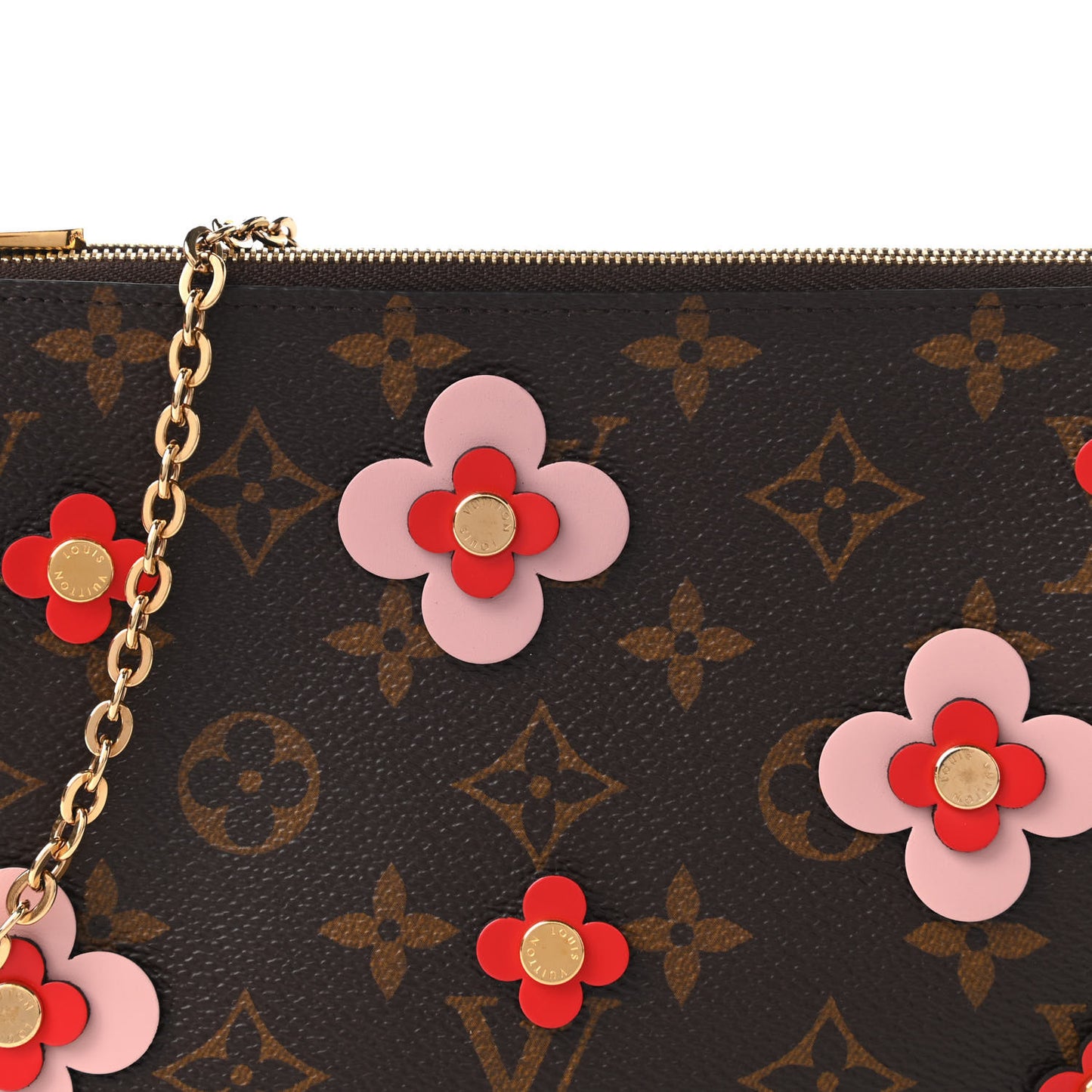 Monogram Blooming Flowers Double Zip Pochette