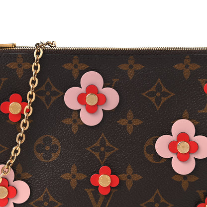 Louis Vuitton Monogram Blooming Flowers Double Zip Pochette 10 of 11