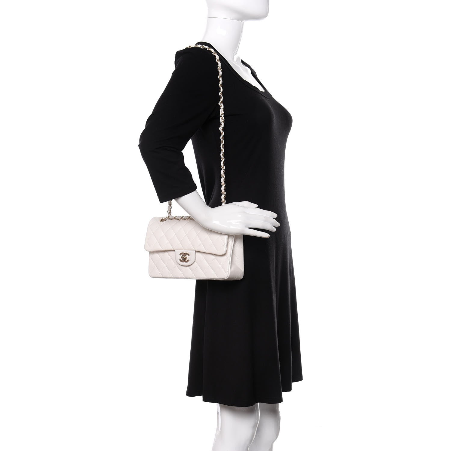 Chanel Caviar Quilted Small Double Flap White 2 of 11