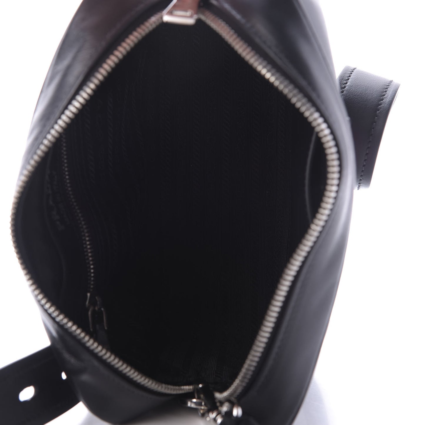 City Calf Banana Print Camera Bag Black Fuchsia