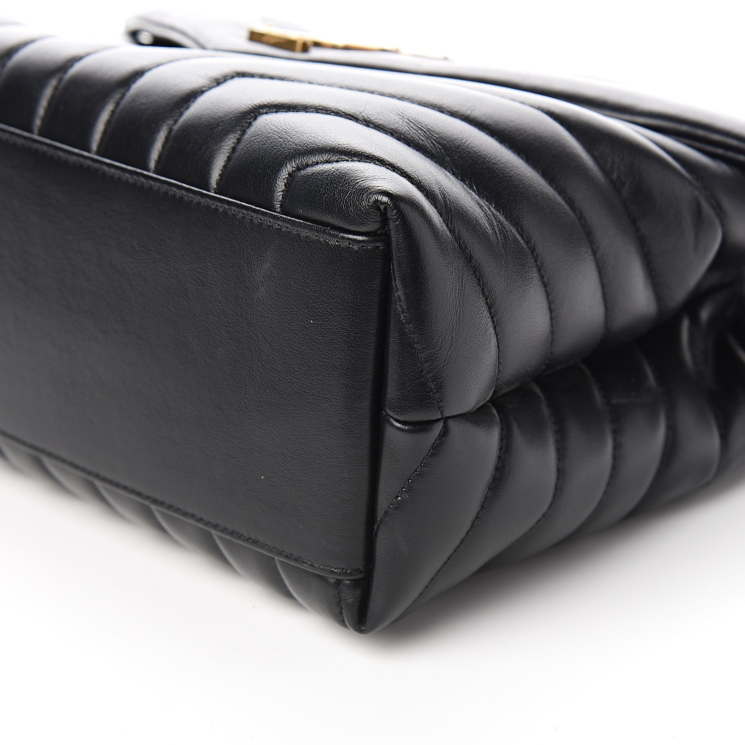 Saint Laurent Calfskin Y Quilted Monogram Medium Loulou Chain Satchel Black 10 of 11