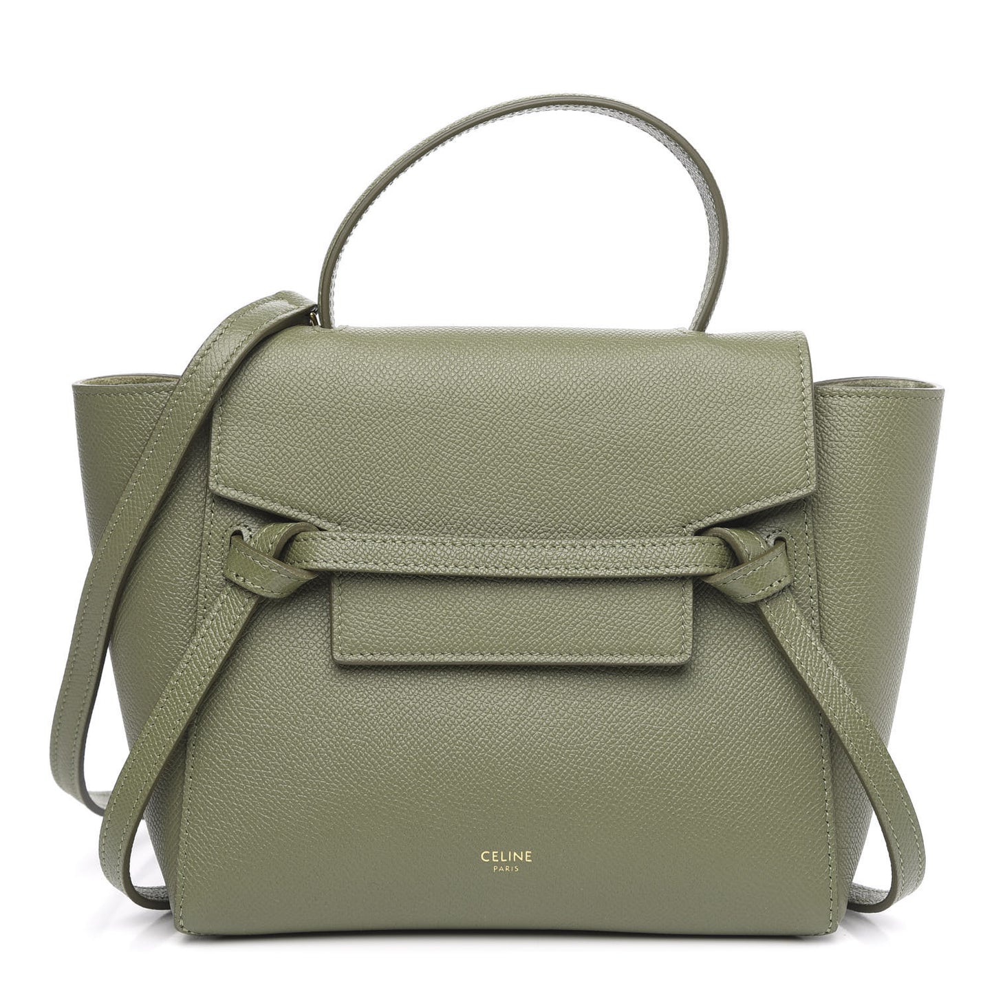 Grained Calfskin Nano Belt Bag Light Khaki
