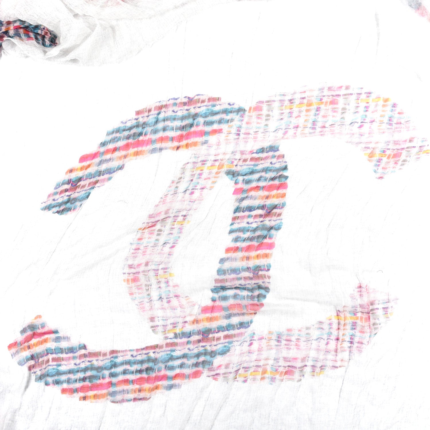 Chanel Cashmere Silk CC Stole Multicolor 2 of 3