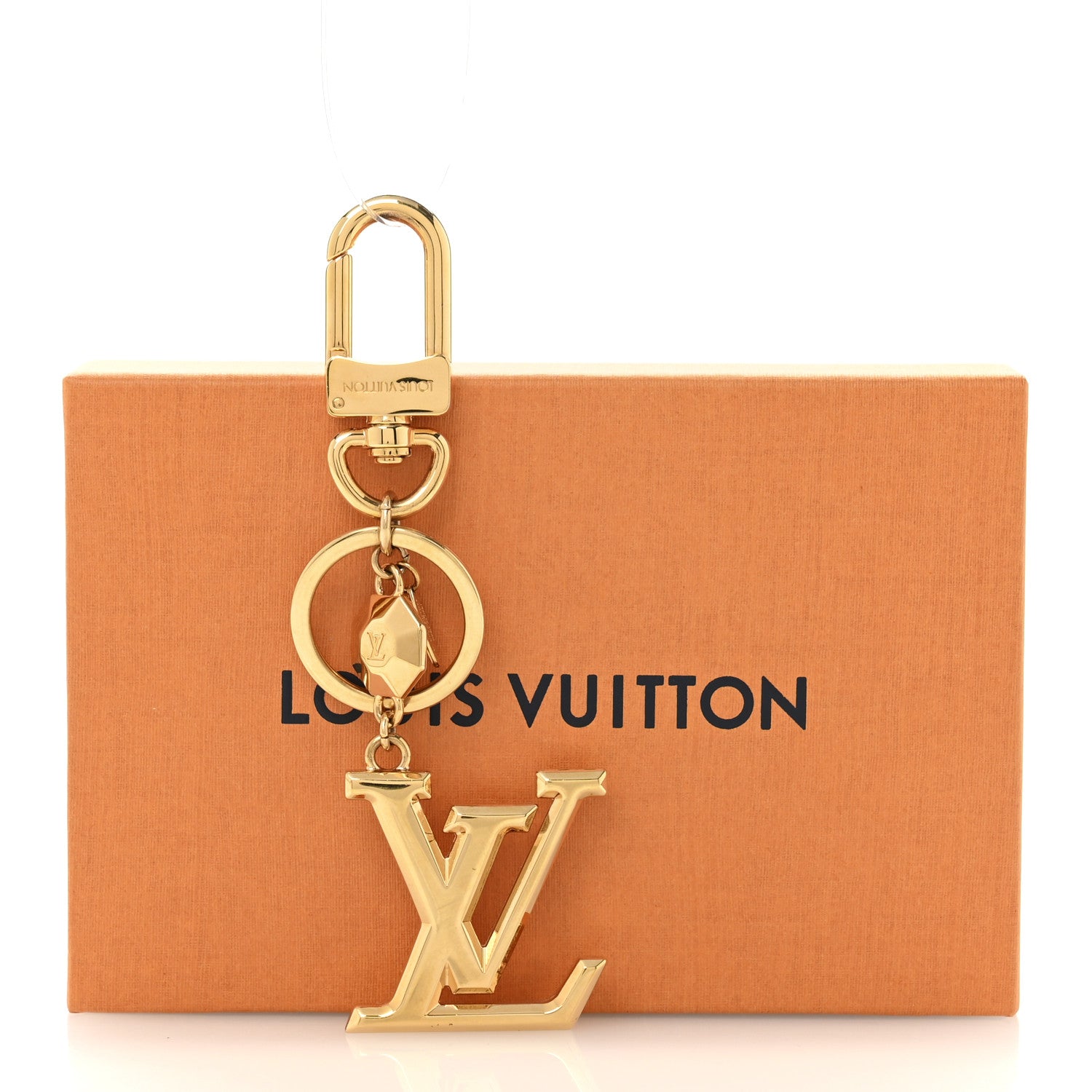 Louis Vuitton LV Facettes Bag Charm Key Holder Gold 4 of 4