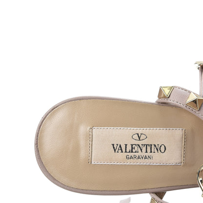 Valentino Garavani Calfskin Nappa Rockstud Ankle Strap 65mm Pumps 38 Black Poudre 8 of 8