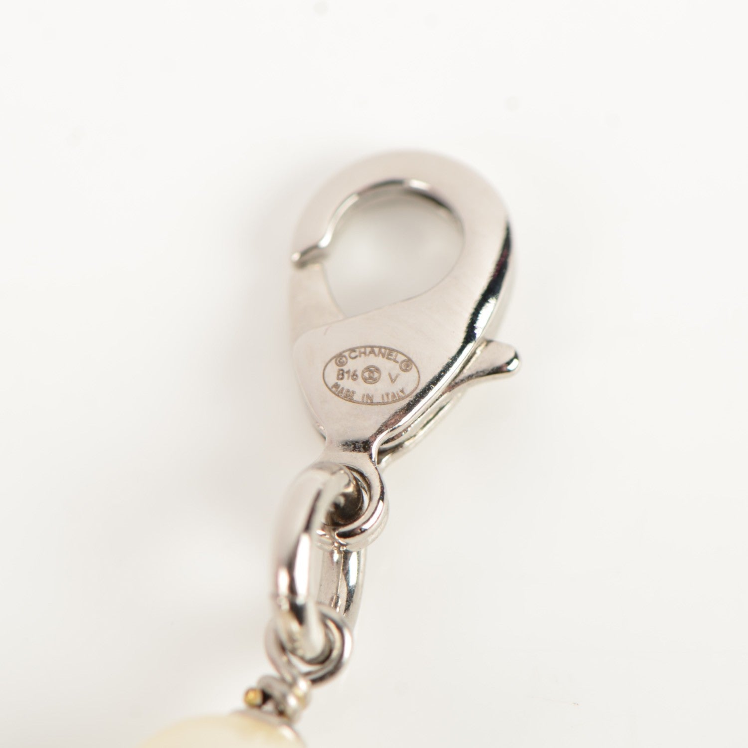 Chanel Crystal Pearl CC Long Necklace Silver 6 of 6