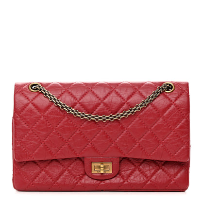 Chanel Aged Calfskin Quilted 2.55 Reissue 226 Flap Red 1 of 15