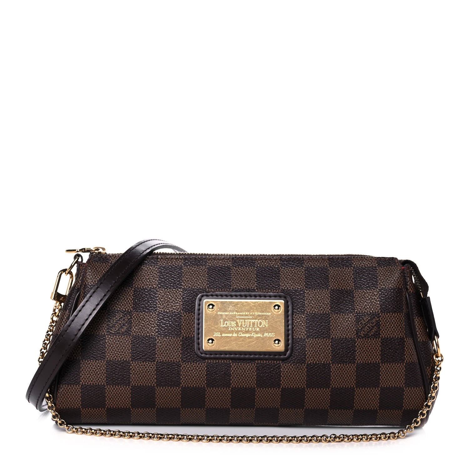 Louis Vuitton Damier Ebene Eva Clutch 1 of 10