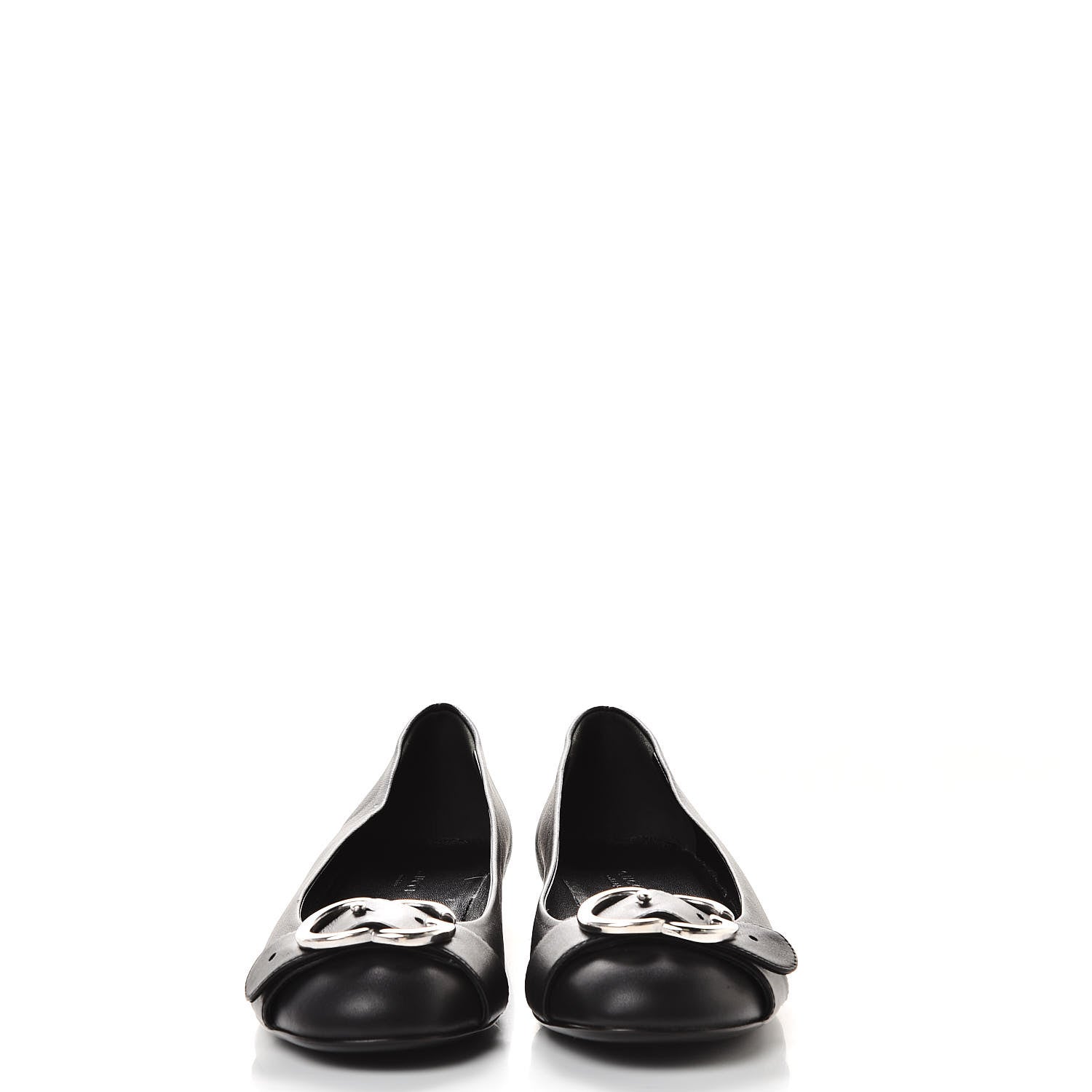 Gucci Calfskin Sachalin Ballerina Flats 38.5 Black 3 of 10