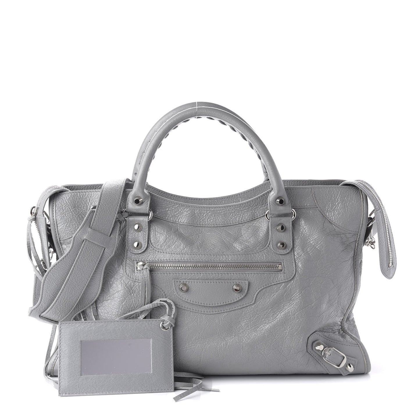 Agneau Classic Silver Hardware City Gris Haussmannien