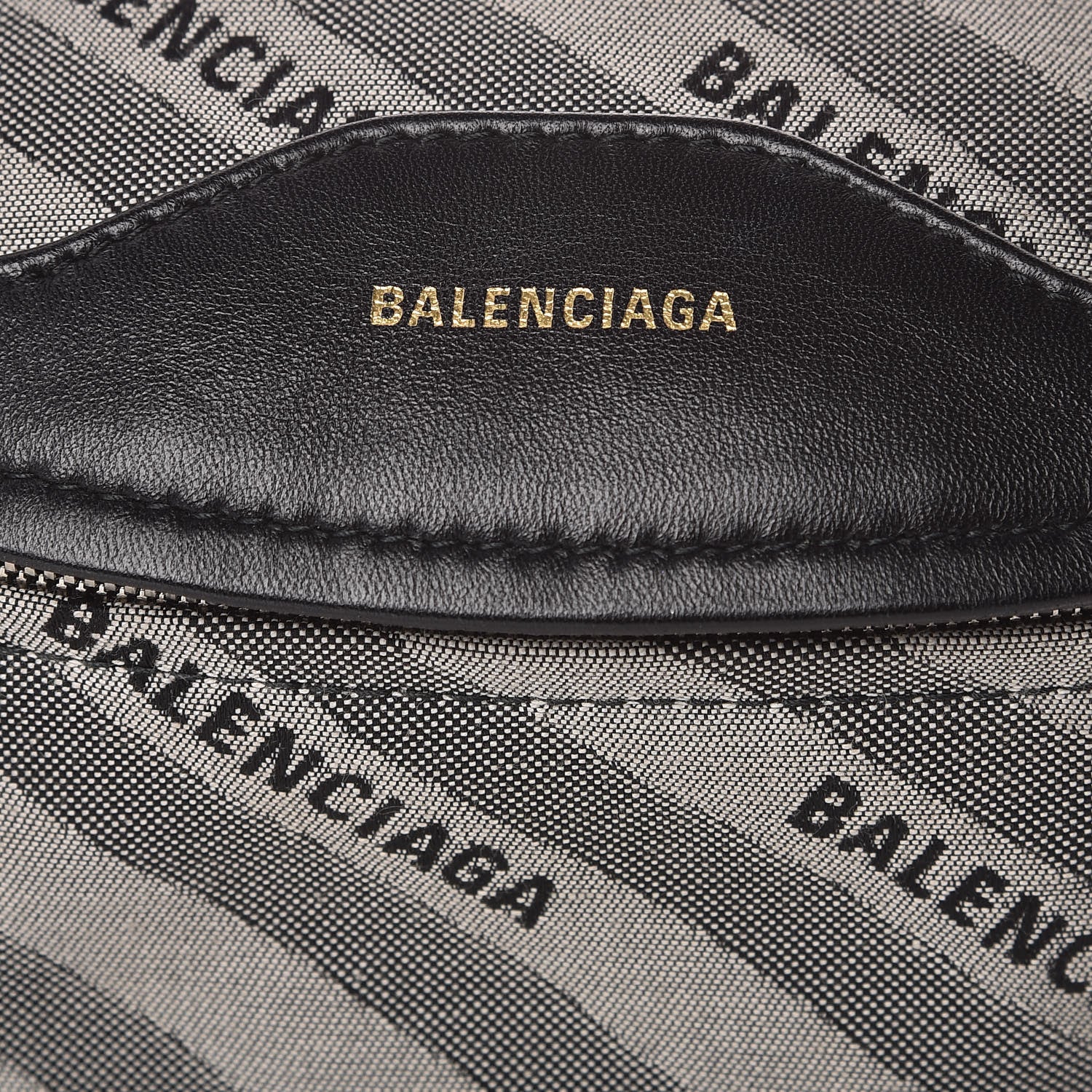 Balenciaga Canvas Jacquard Diagonal Allover Logo XS Souvenir Belt Bag Gris 8 of 11