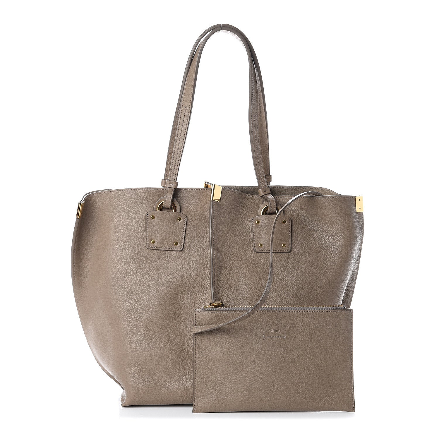 Chloe Smooth Calfskin Medium Vick Tote Motty Grey 1 of 7