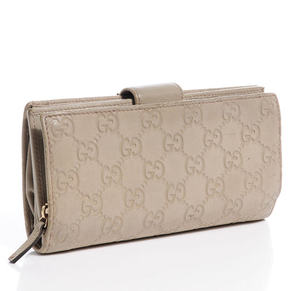 Gucci Guccissima Abbey Continental Wallet Off White 3 of 7