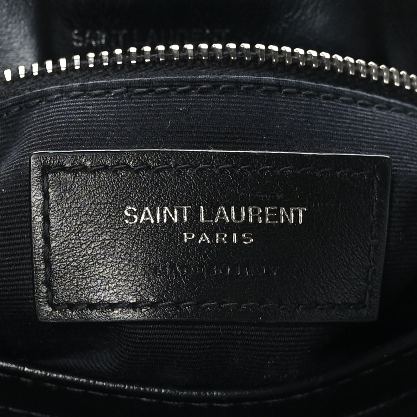 Calfskin Y Quilted Monogram Toy Loulou Crossbody Bag Black