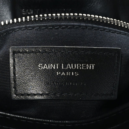 Saint Laurent Calfskin Y Quilted Monogram Toy Loulou Crossbody Bag Black 7 of 9