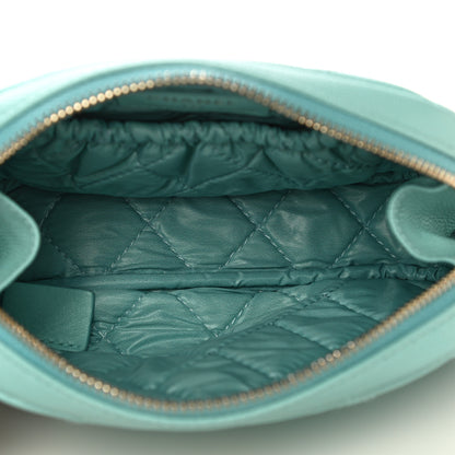 Chanel Caviar Quilted Small Curvy Pouch Cosmetic Case Light Blue 5 of 11