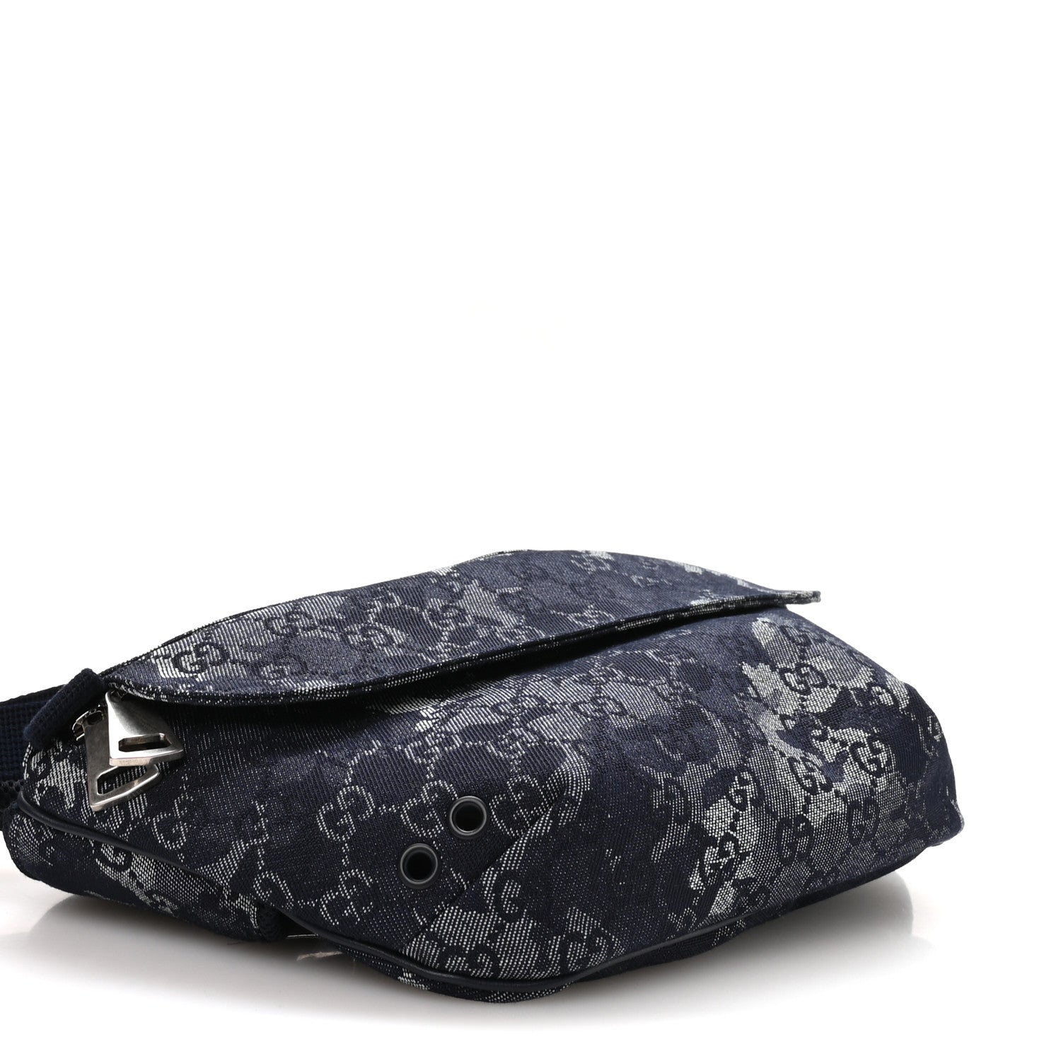Gucci Denim GG Monogram Camouflage Belt Bag Blue 3 of 9