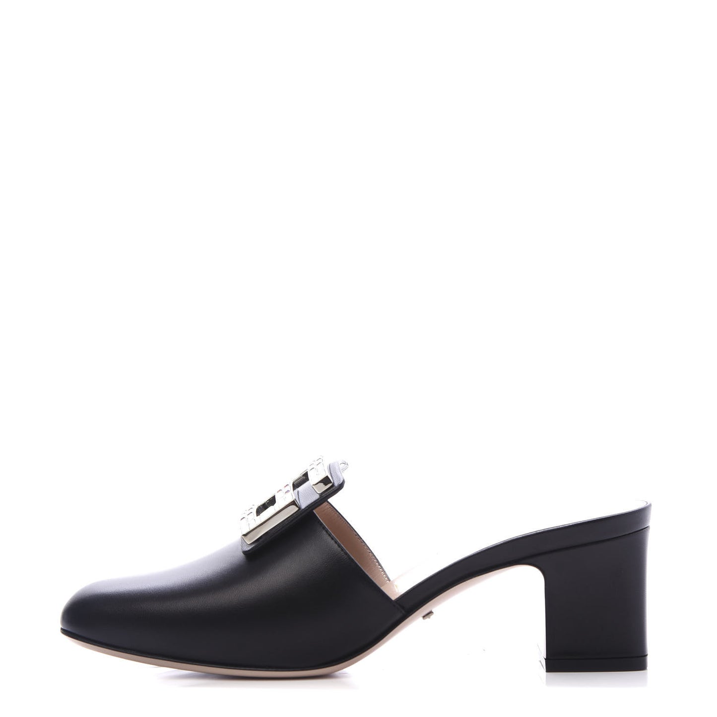 Malaga Kid Crystal Square G Madelyn Mules 38 Black