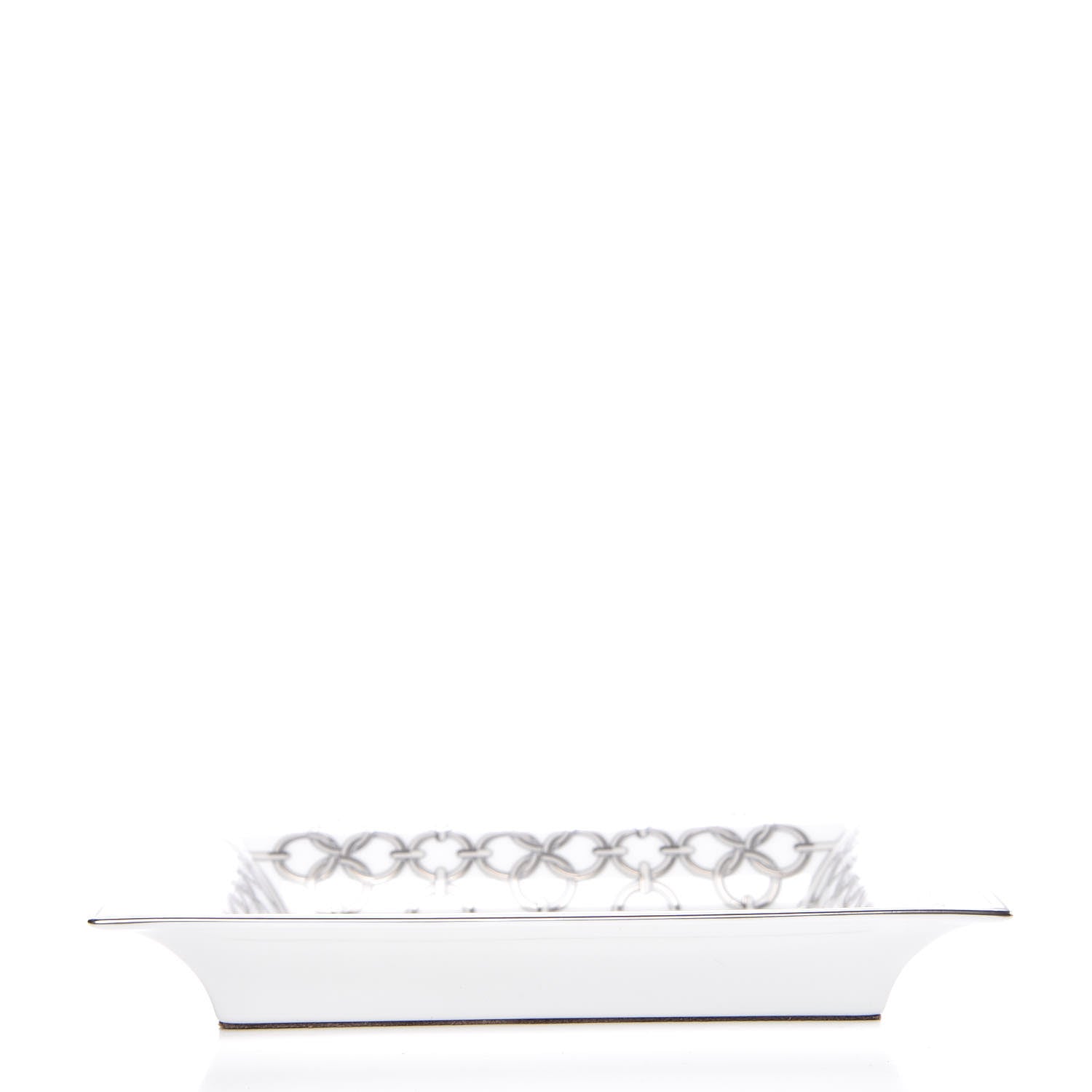 Hermes Porcelain Cote de Maillons Change Tray Argent 3 of 6