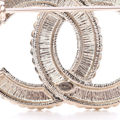 Chanel Pearl Crystal April In Paris CC Brooch Gold 3 of 4