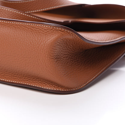 Hermes Taurillon Clemence Halzan 31 Gold 11 of 12
